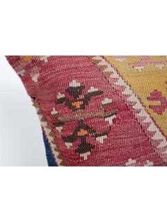 Antique & Old Kilim Cushion Cover, Anatolian Yastik Turkish Modern Pillow KC3481