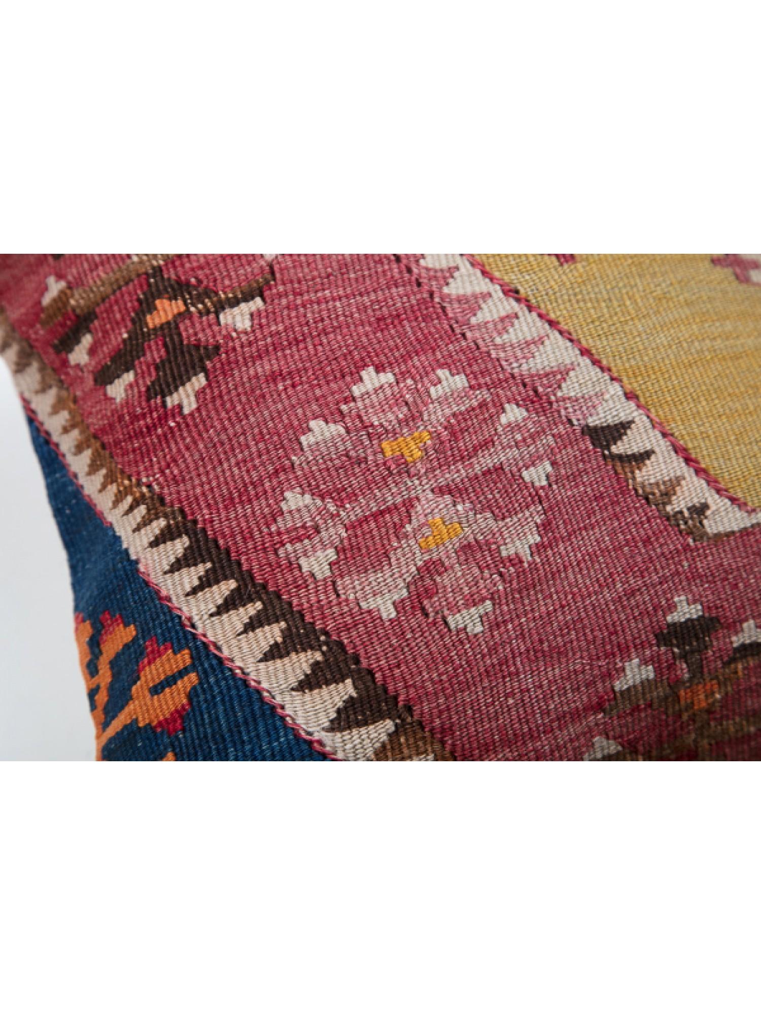 Antique & Old Kilim Cushion Cover, Anatolian Yastik Turkish Modern Pillow KC3481 In Good Condition For Sale In Tokyo, JP