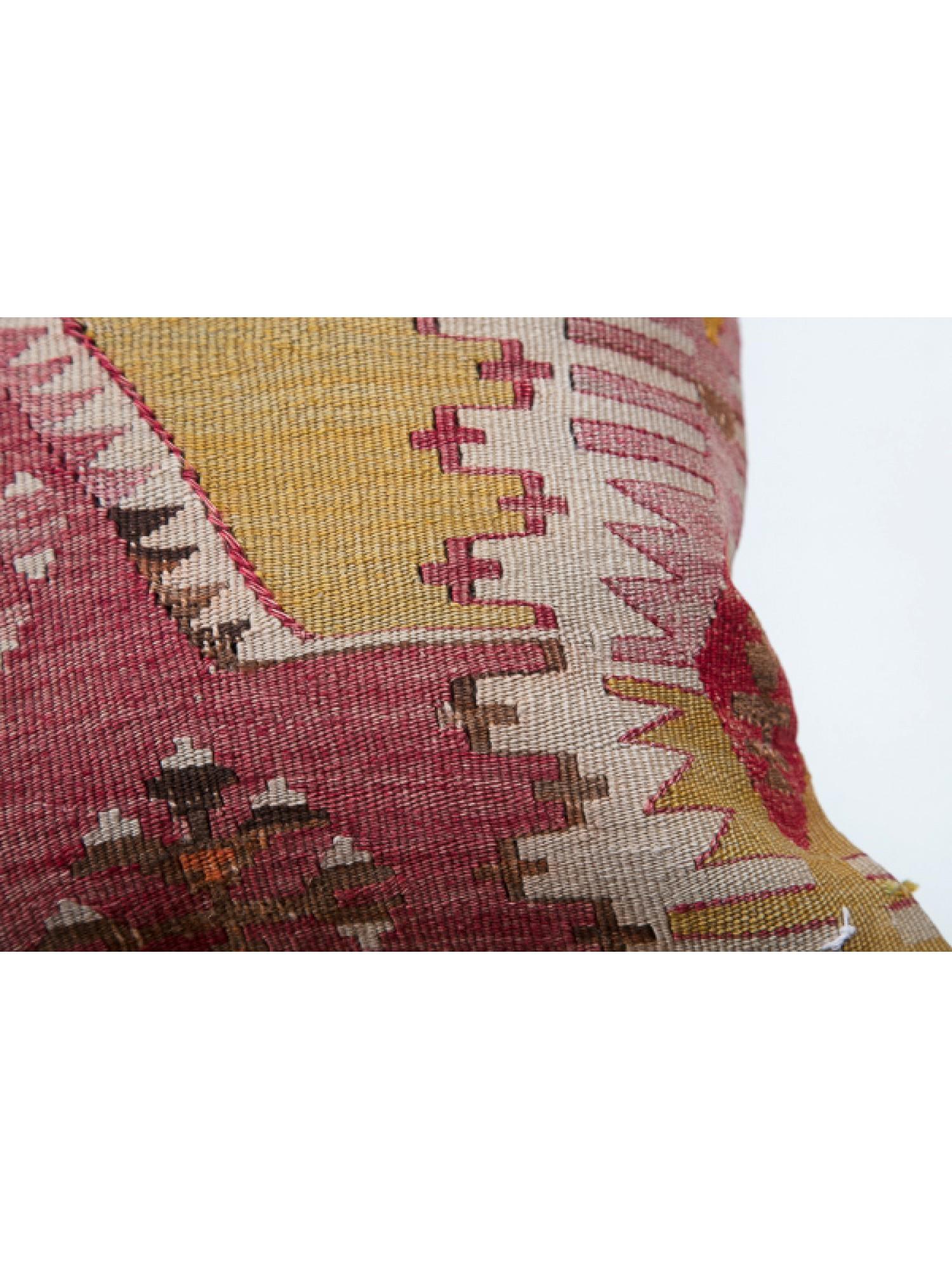 Contemporary Antique & Old Kilim Cushion Cover, Anatolian Yastik Turkish Modern Pillow KC3481 For Sale