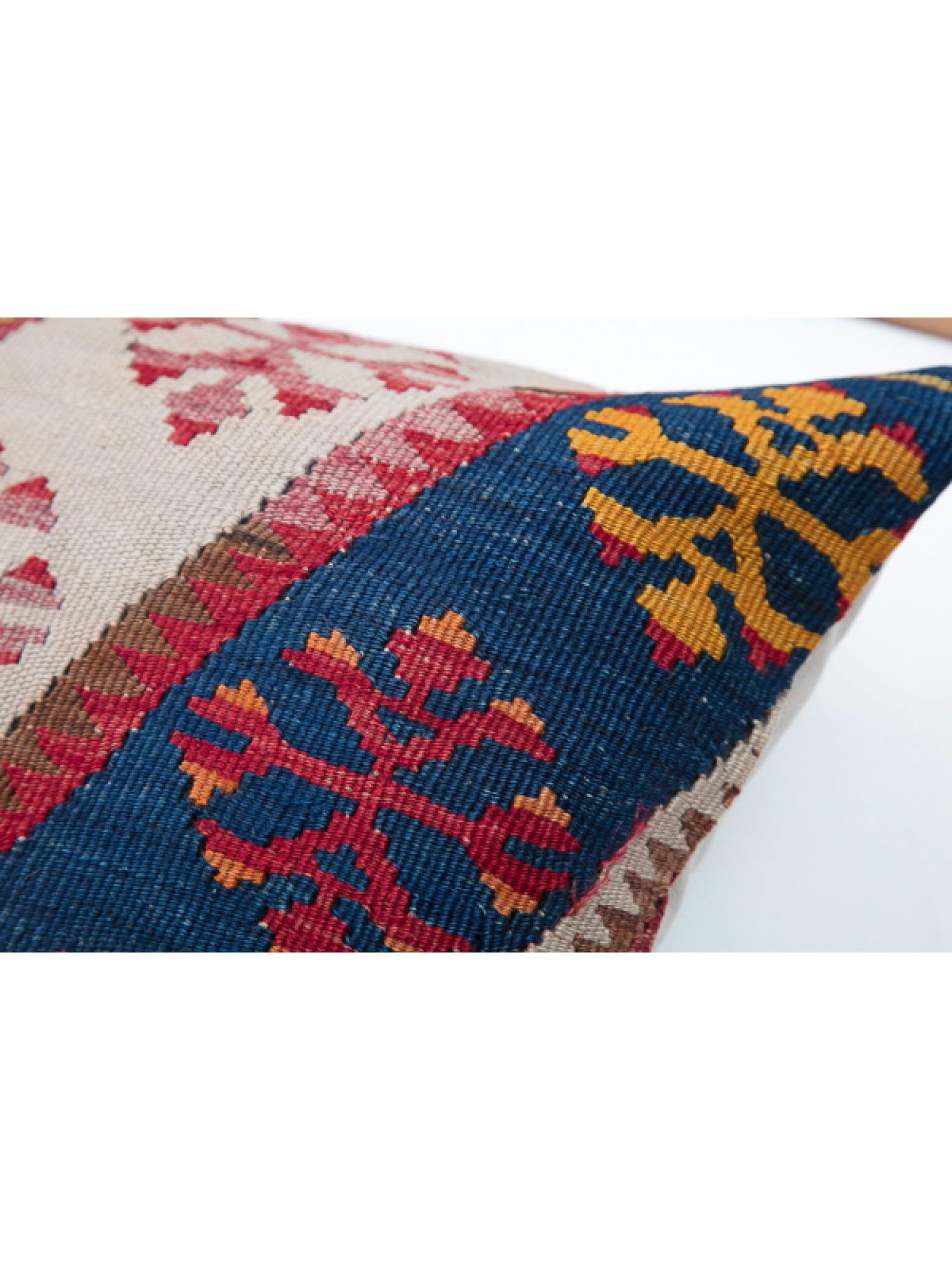Antique & Old Kilim Cushion Cover, Anatolian Yastik Turkish Modern Pillow KC3482 In Good Condition For Sale In Tokyo, JP