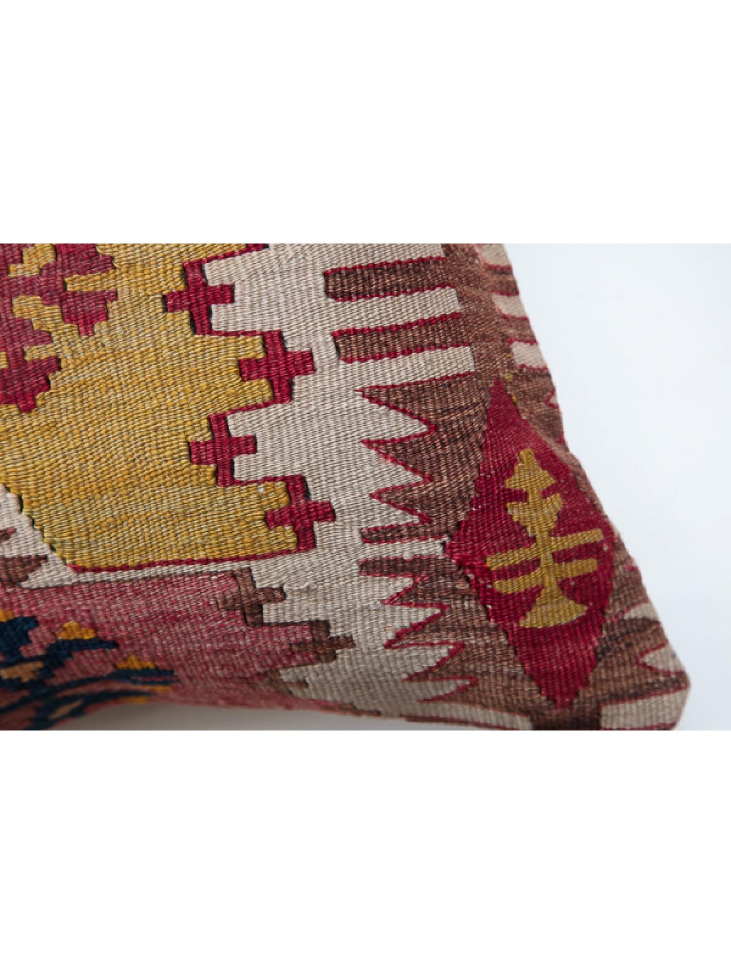 Contemporary Antique & Old Kilim Cushion Cover, Anatolian Yastik Turkish Modern Pillow KC3494 For Sale