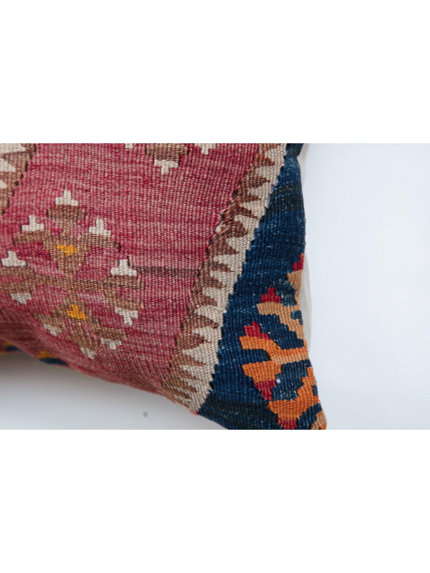 Contemporary Antique & Old Kilim Cushion Cover, Anatolian Yastik Turkish Modern Pillow KC3496 For Sale