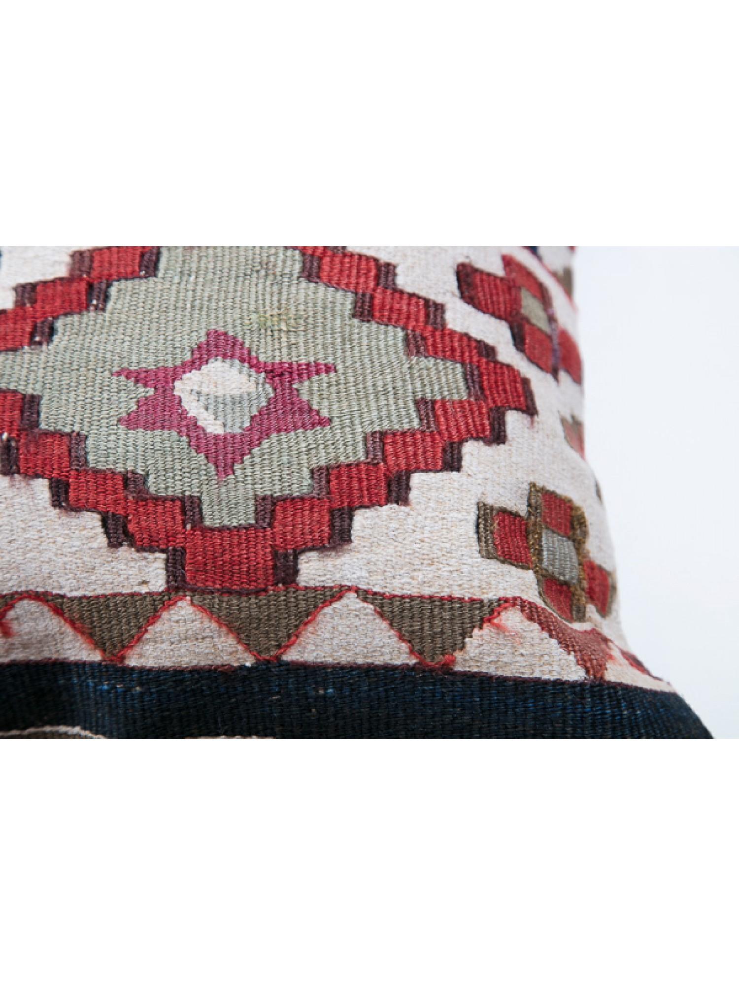 Contemporary Antique & Old Kilim Cushion Cover, Anatolian Yastik Turkish Modern Pillow KC3497 For Sale