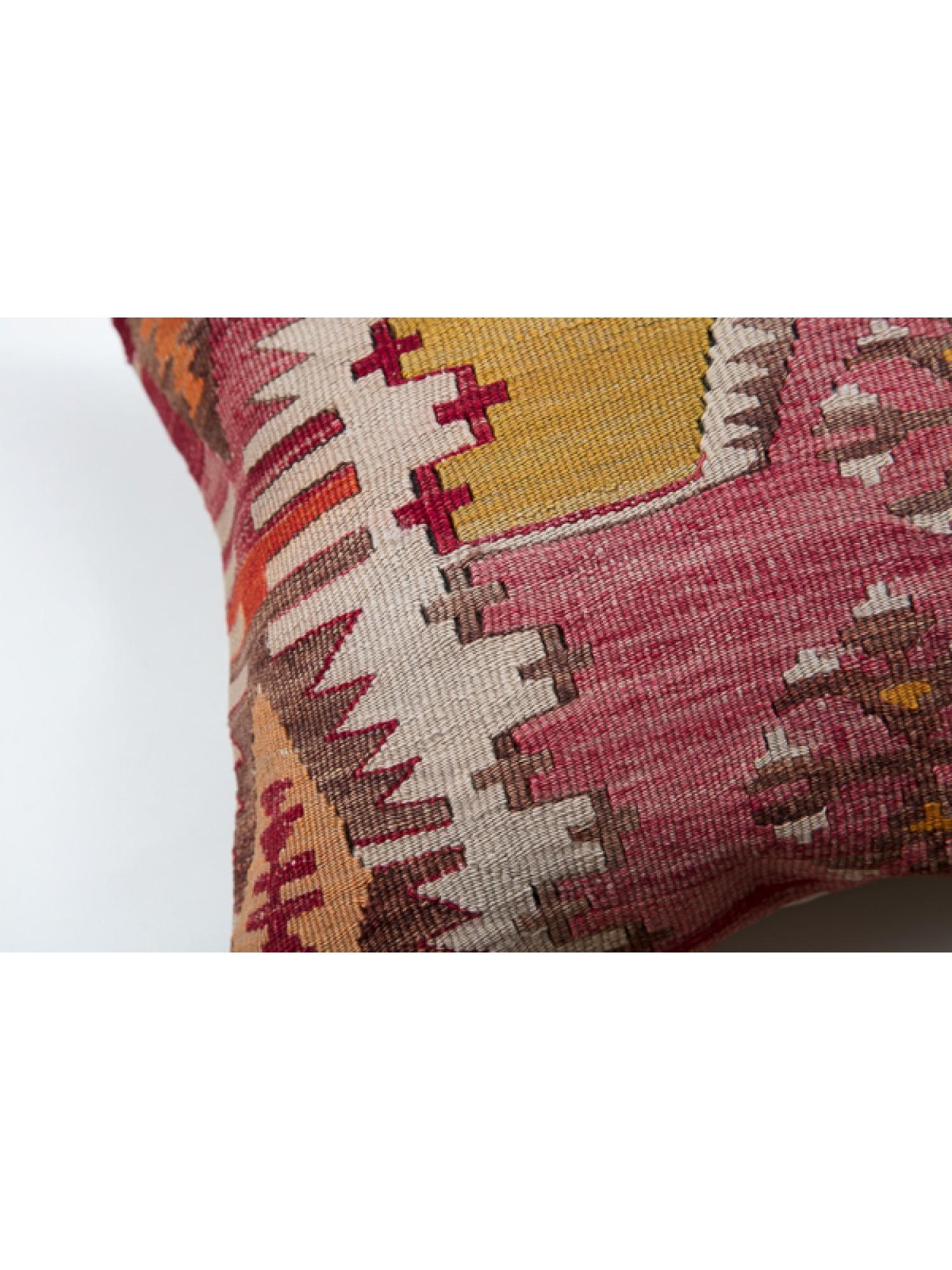 Antique & Old Kilim Cushion Cover, Anatolian Yastik Turkish Modern Pillow KC3500 In Good Condition For Sale In Tokyo, JP