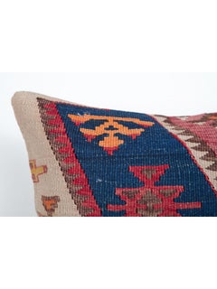 Antique & Old Kilim Cushion Cover, Anatolian Yastik Turkish Modern Pillow KC3506