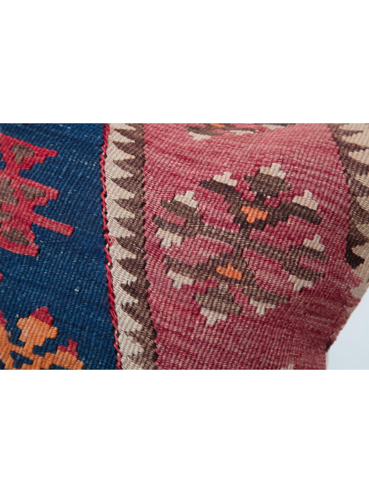 Antique & Old Kilim Cushion Cover, Anatolian Yastik Turkish Modern Pillow KC3506 In Good Condition For Sale In Tokyo, JP