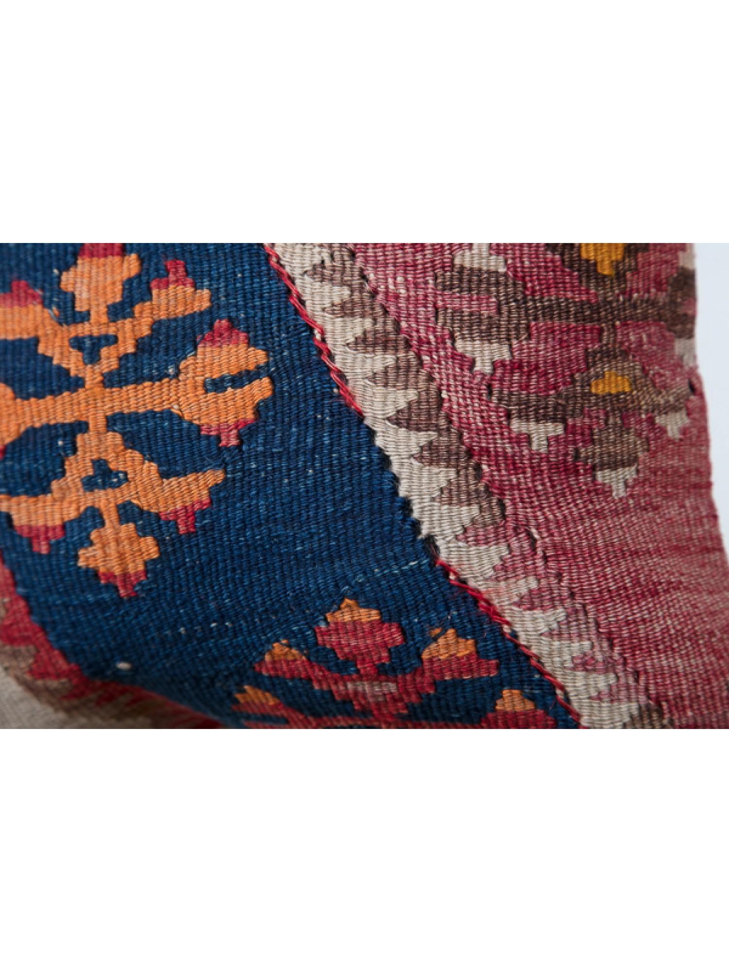 Contemporary Antique & Old Kilim Cushion Cover, Anatolian Yastik Turkish Modern Pillow KC3506 For Sale