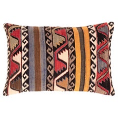 Antique & Old Kilim Cushion Cover, Anatolian Yastik Turkish Modern Pillow KC3543