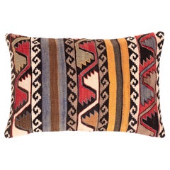 Cuscino antico e vecchio Kilim rettangolare Yastik Turco Moderno 3543