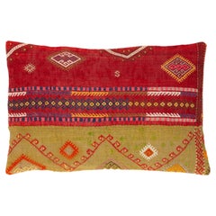 Antique & Old Kilim Cushion Cover Rectangular Yastik Turkish Modern Pillow 4130