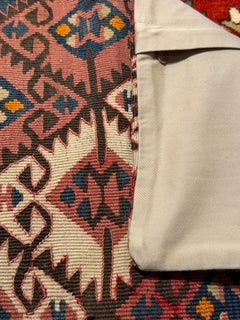 Antique & Old Kilim Cushion Cover Rectangular Yastik Turkish Modern Pillow 4135