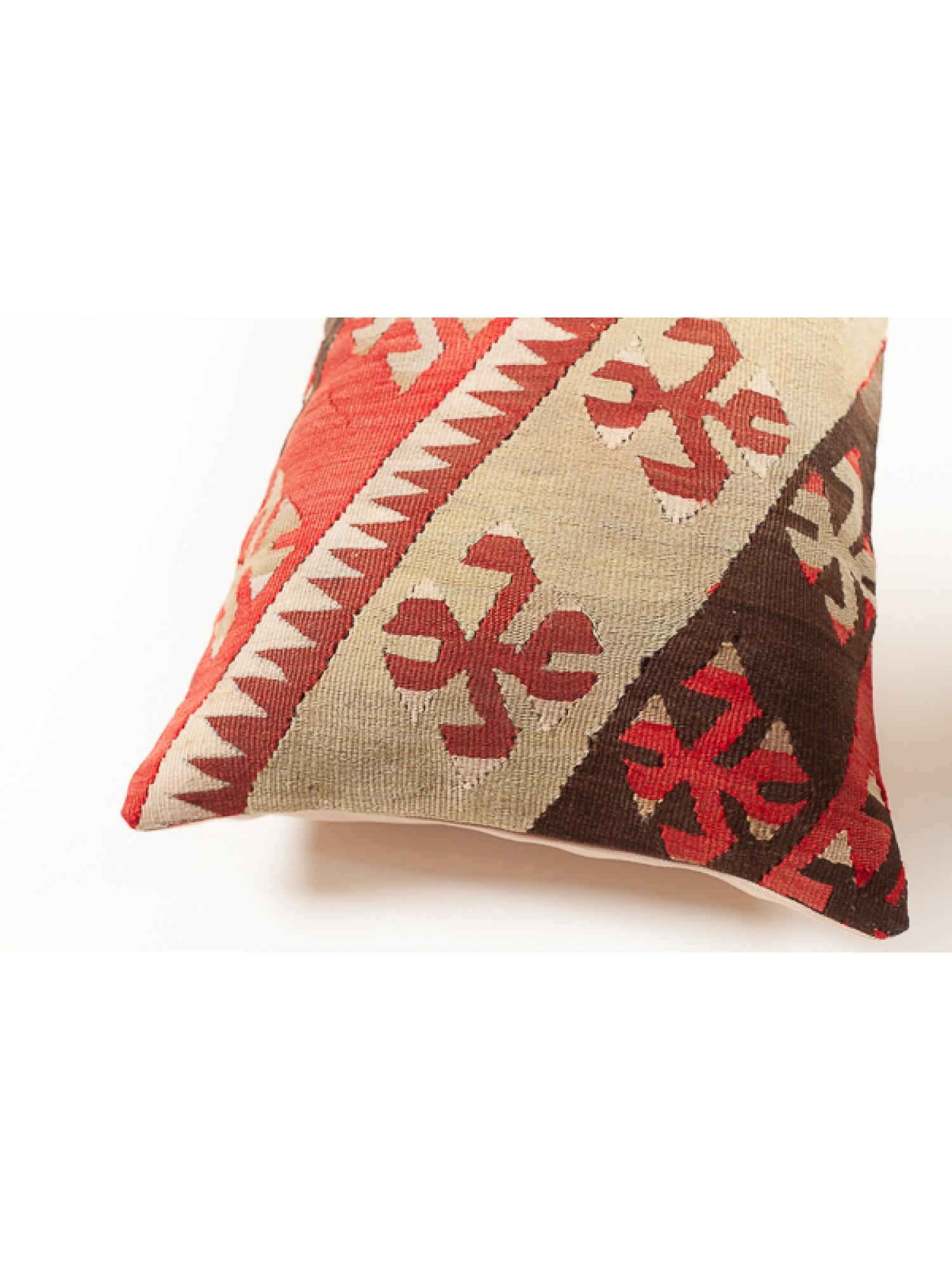 Antique & Old Kilim Cushion Cover, Turkish Yastik Modern Pillow KC3541 In Good Condition For Sale In Tokyo, JP