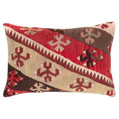 Antique & Old Kilim Cushion Cover Rectangular Turkish Yastik Modern Pillow 3541