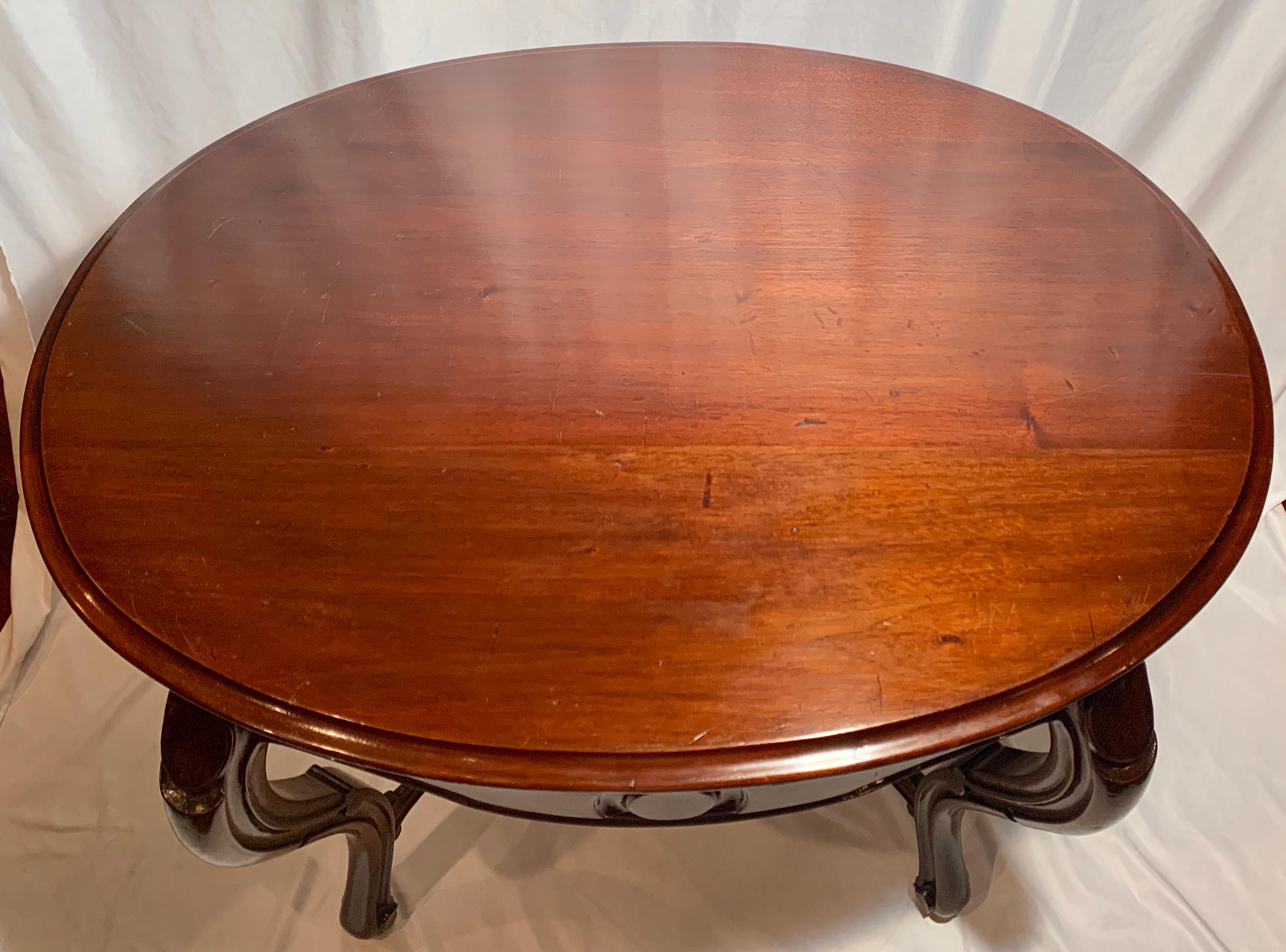 This center table is a piece of hand-carved beauty from Louisiana. It would be perfect in an entryway or grand hall.
 