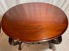 Antique Old Louisiana Mahogany Center Table, circa 1840-1860
