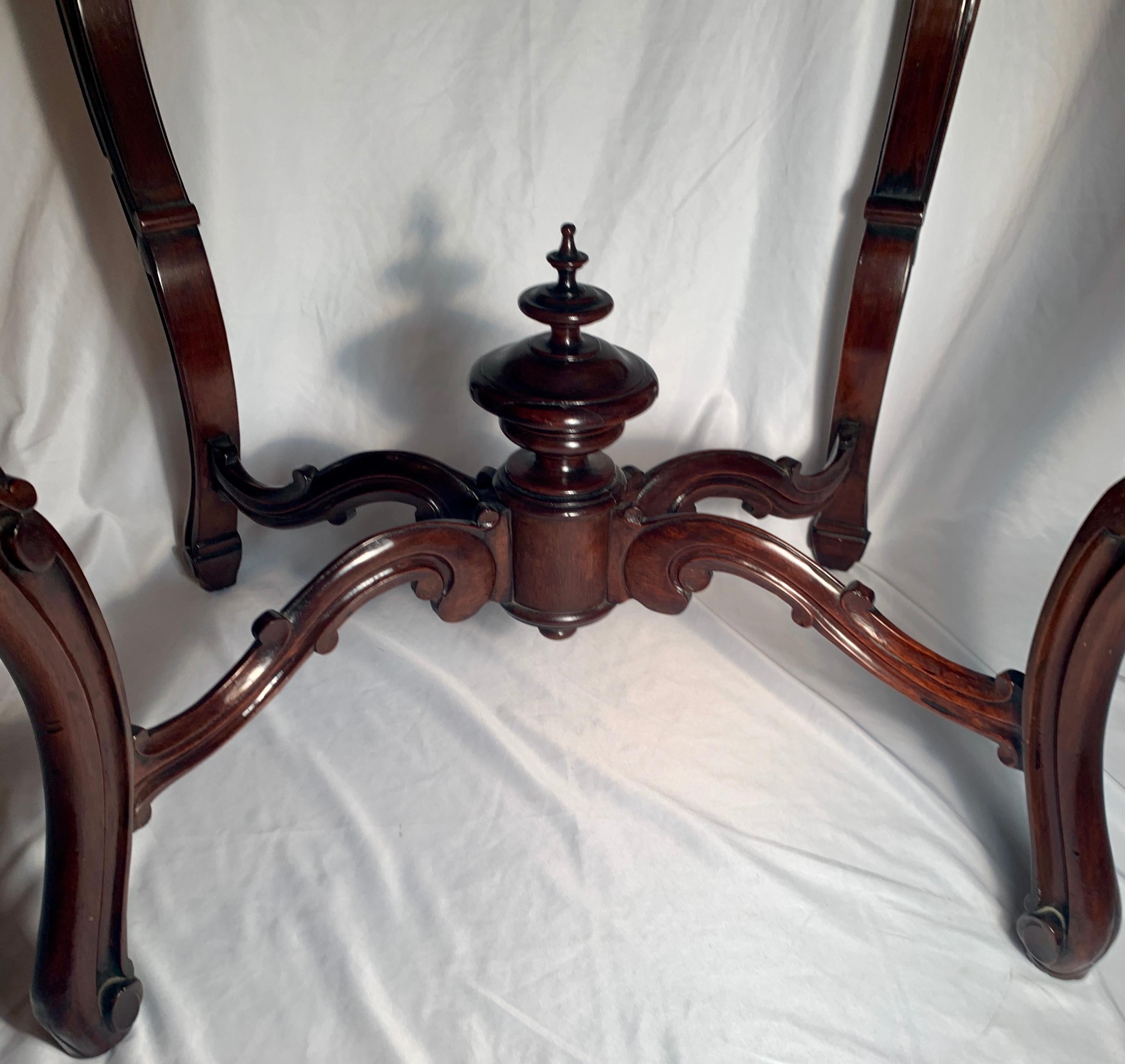 American Antique Old Louisiana Mahogany Center Table, circa 1840-1860 For Sale