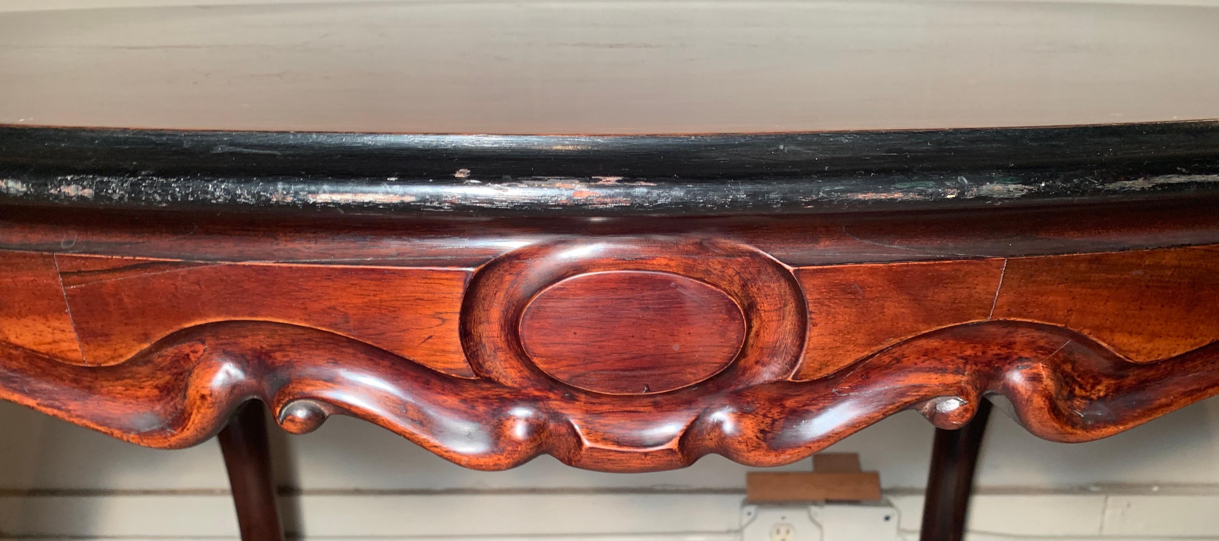 American Antique Old Louisiana Rosewood Table, circa 1840 For Sale
