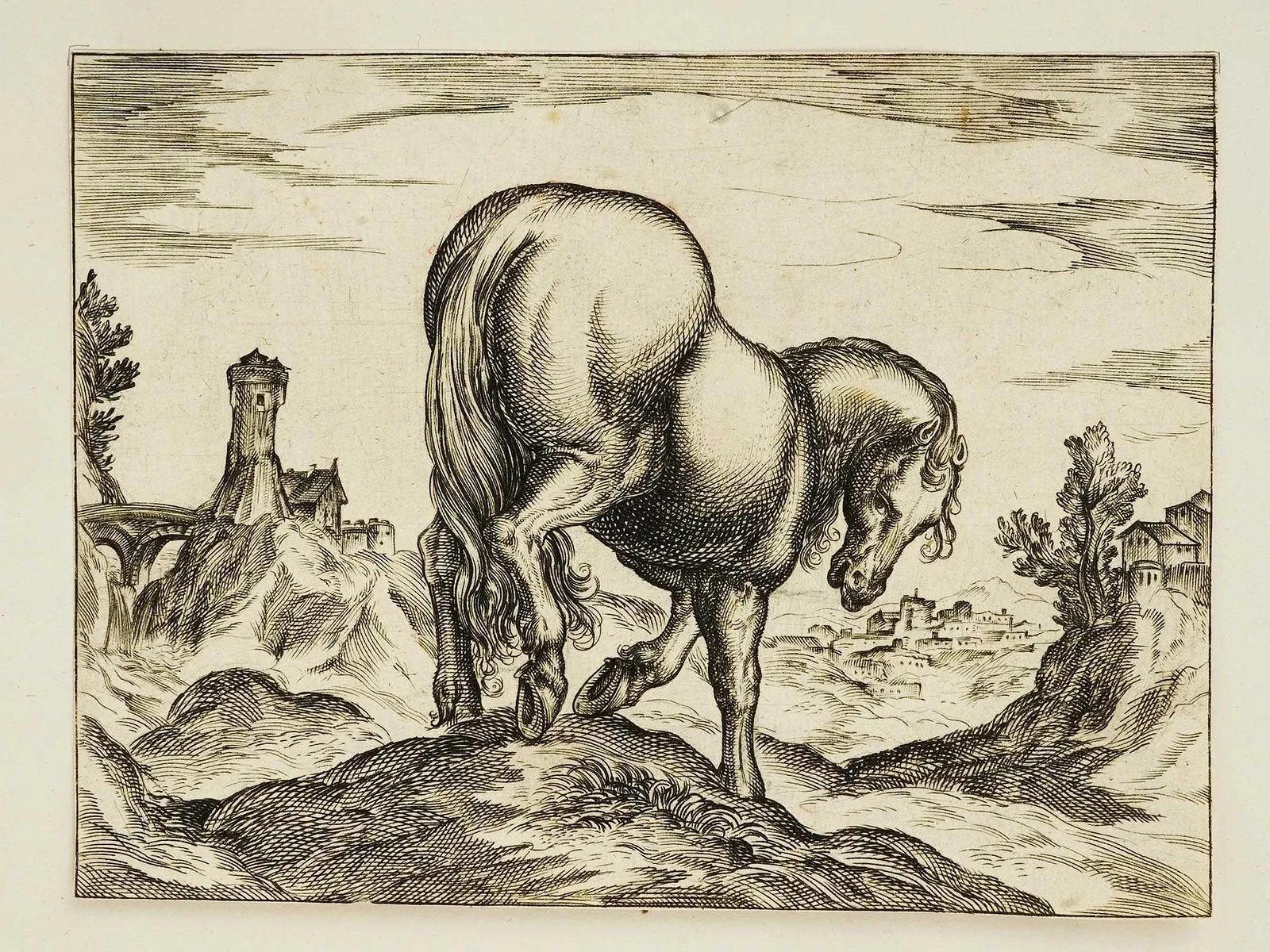 Grabados antiguos de Antonio Tempesta c. 1590 sobre papel Europeo en venta