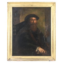 Antique Old Master Style Portrait Painting