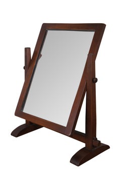 Antiguo espejo de tocador de arce estilo Misión de Old Meeting House para afeitarse 21