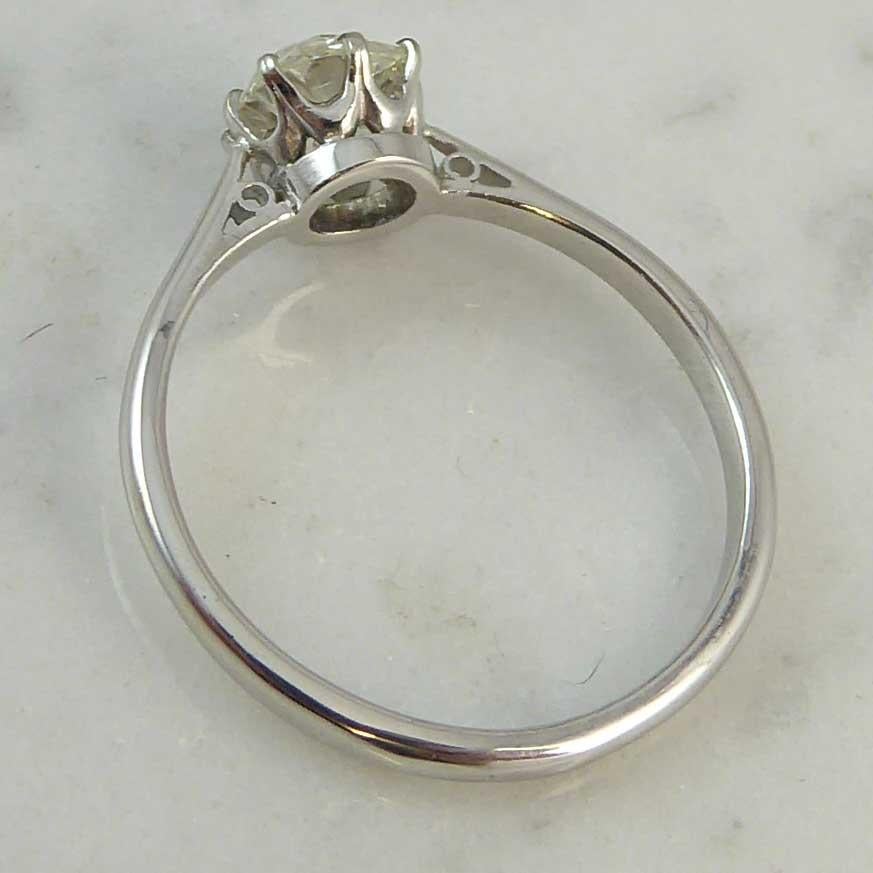 0.75 carat diamond platinum ring