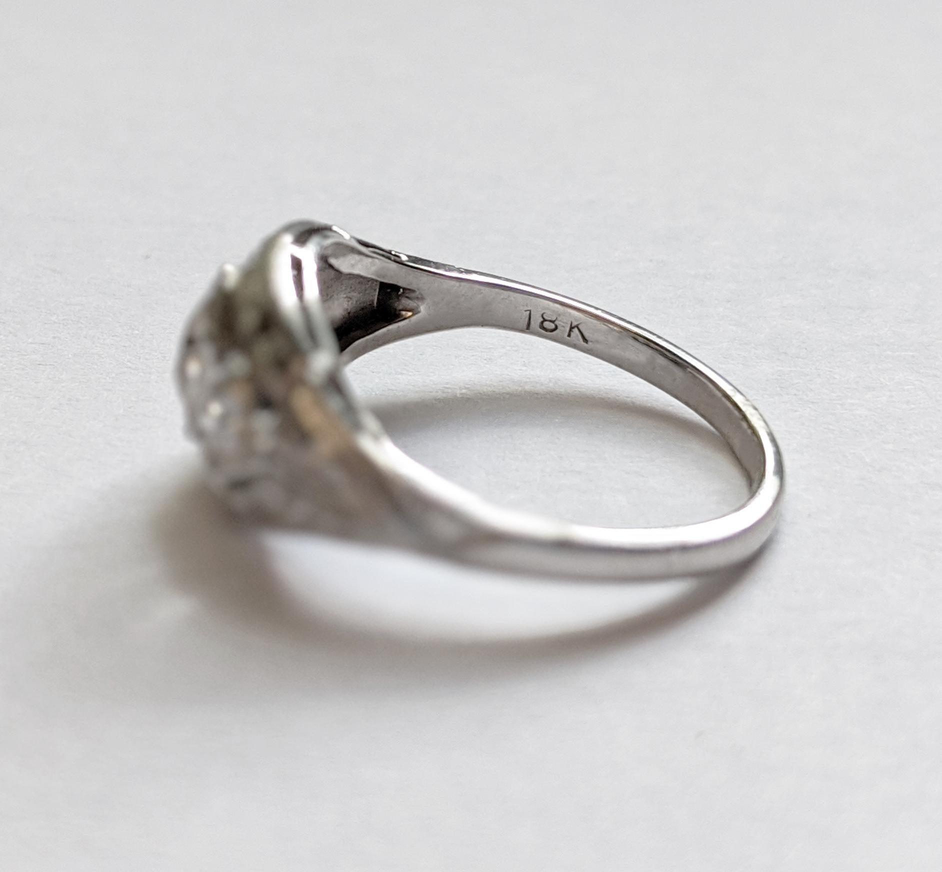 Women's Antique Old Mine-Cut Diamond Engagement Ring