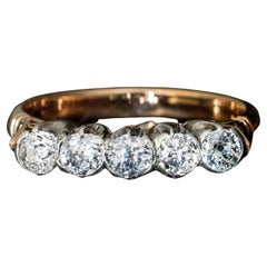 Antique Old Mine Cut Diamond Five Stone Ring