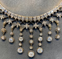 Antique Old Mine Cut Diamond Necklace