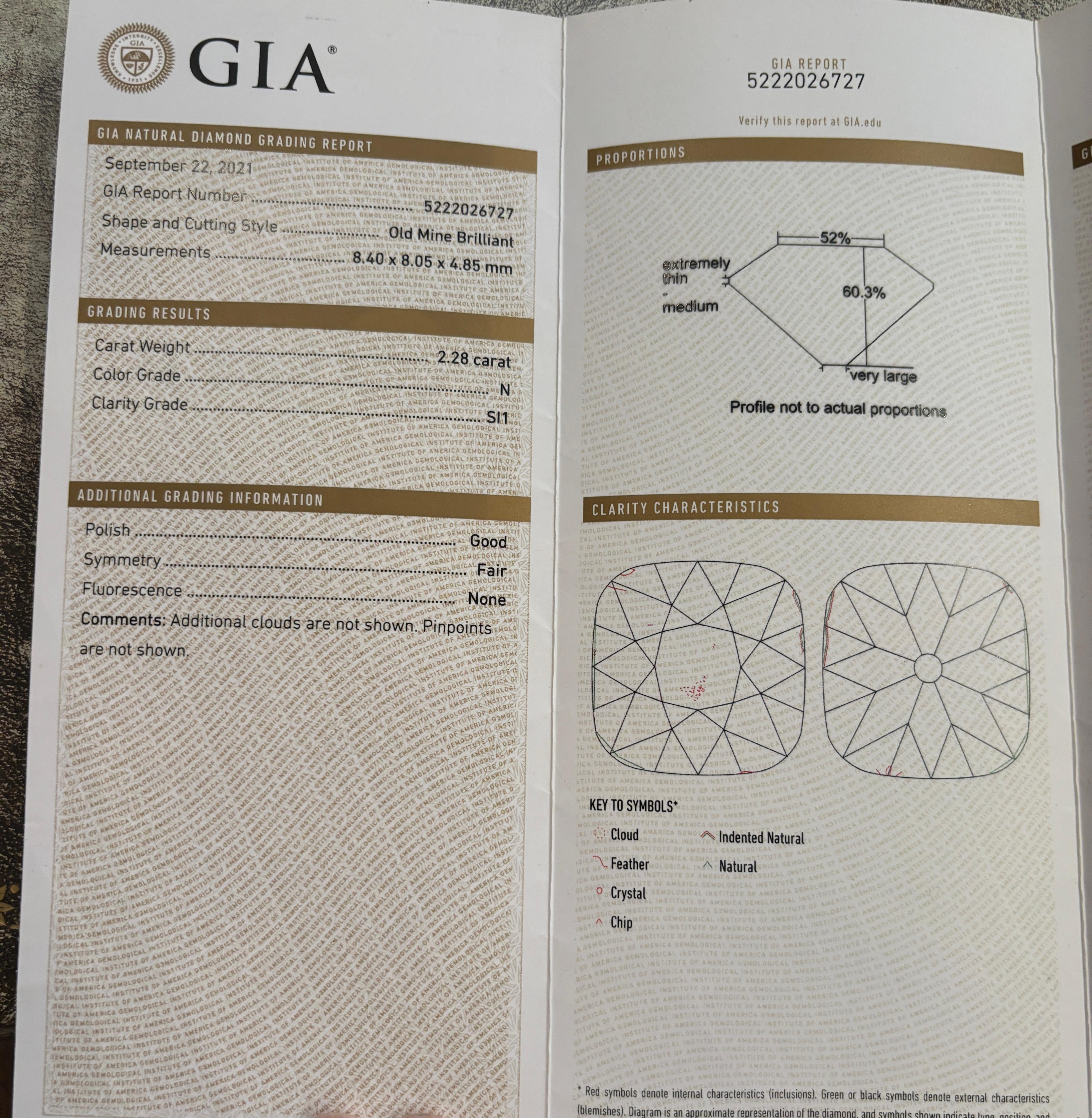Antiker Diamantring mit altem Minenschliff aus 18 Karat Gold 6