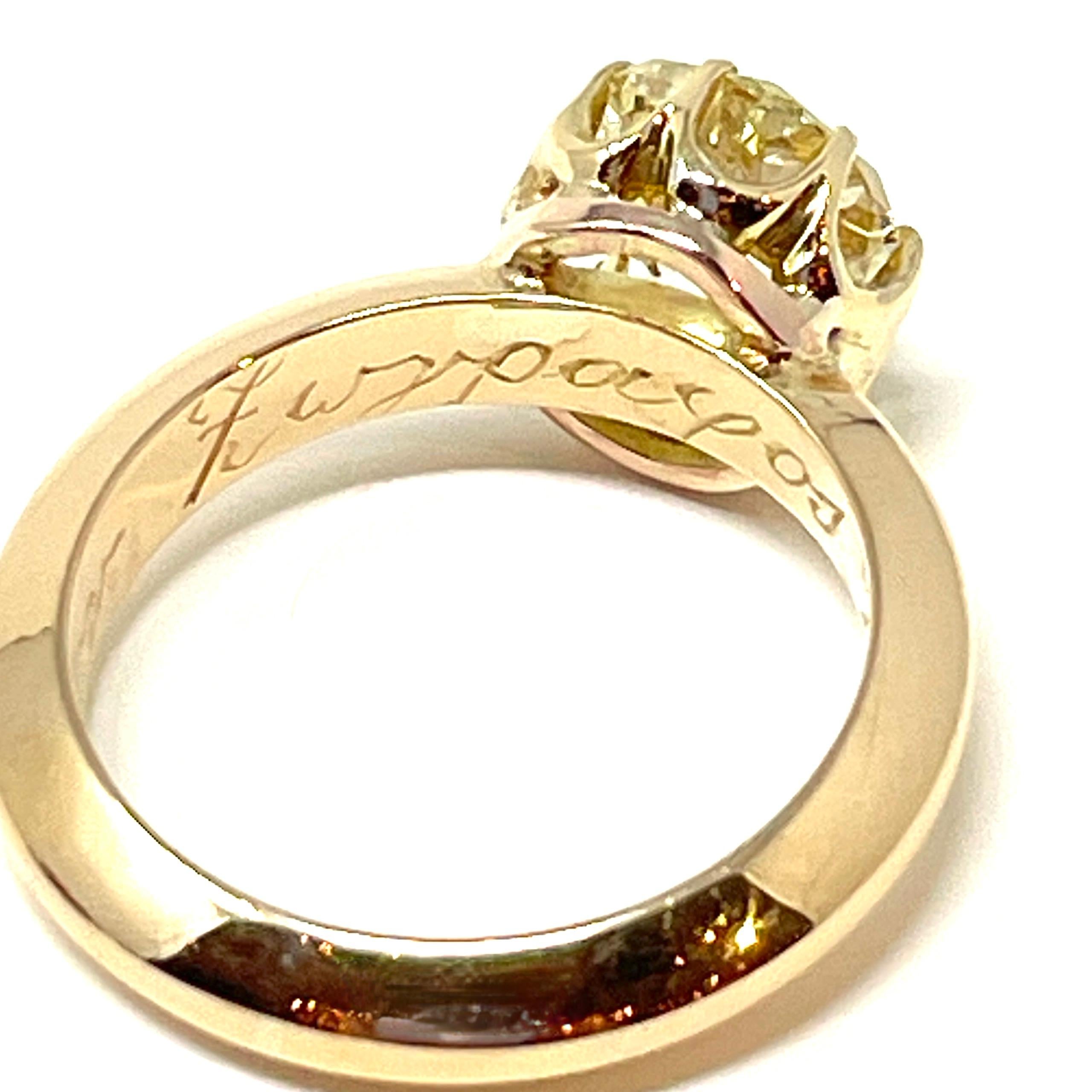 Antiker Diamantring mit altem Minenschliff aus 18 Karat Gold 1