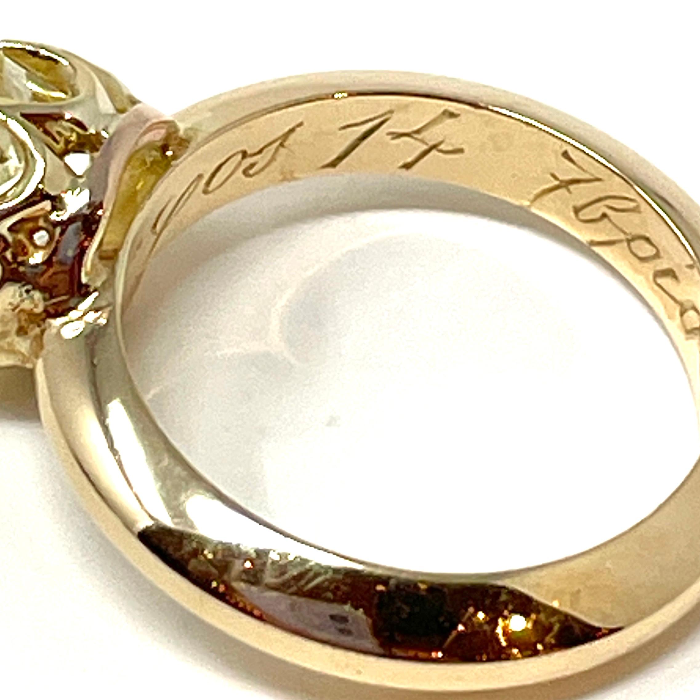 Antiker Diamantring mit altem Minenschliff aus 18 Karat Gold 3