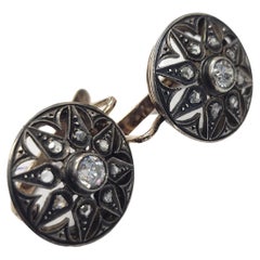 Antike Goldohrringe mit Minenschliff