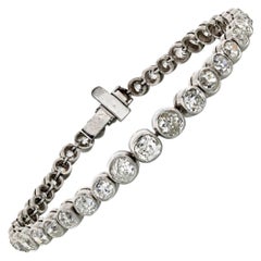 Antique Old Mine Diamond 10.00cttw Tennis Circa 1930's Bracelet