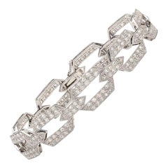 Antique Old Mine Diamond and Gold Deco Bracelet