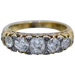 Antique Old-Mine Diamond and Gold Ring