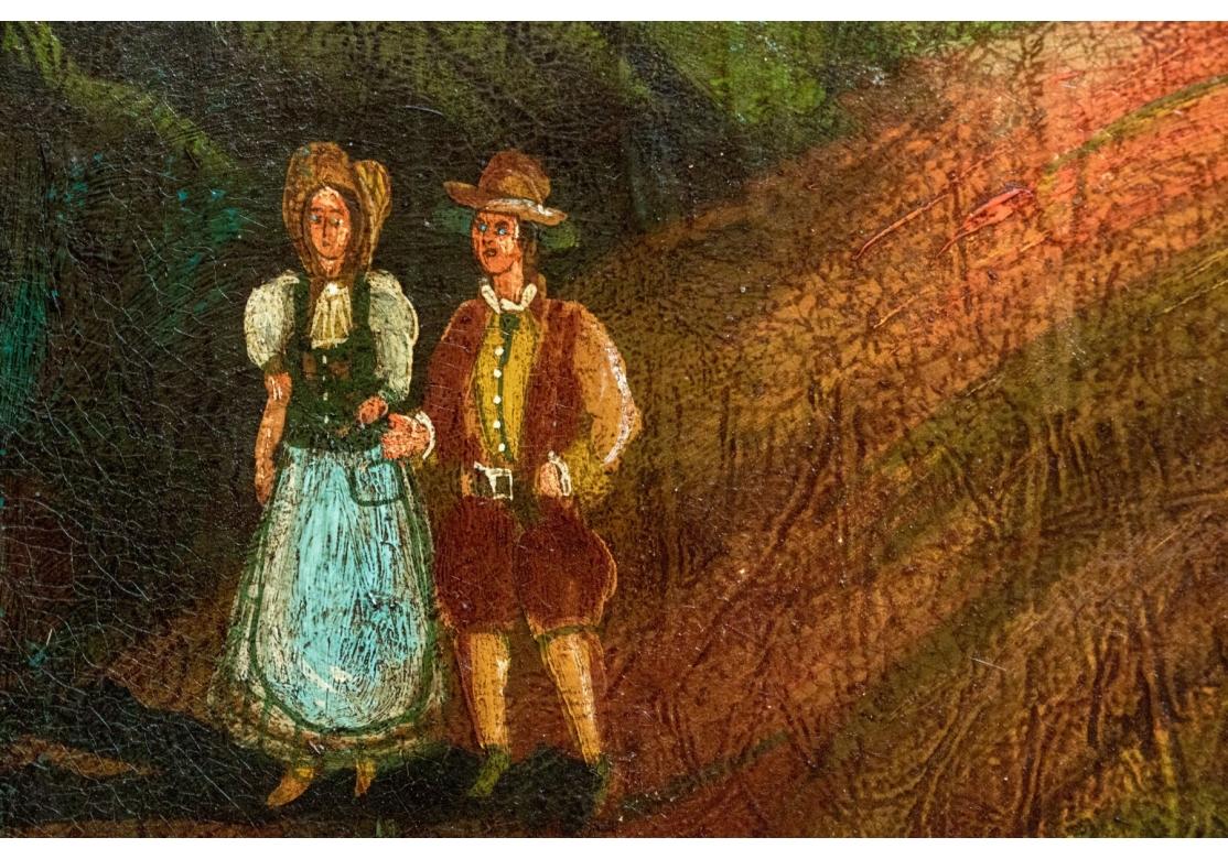 Antiguo biombo pintado 