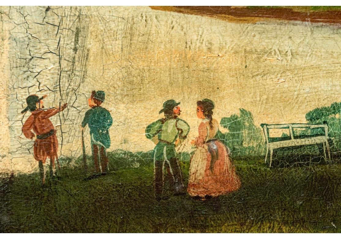 Antiguo biombo pintado 
