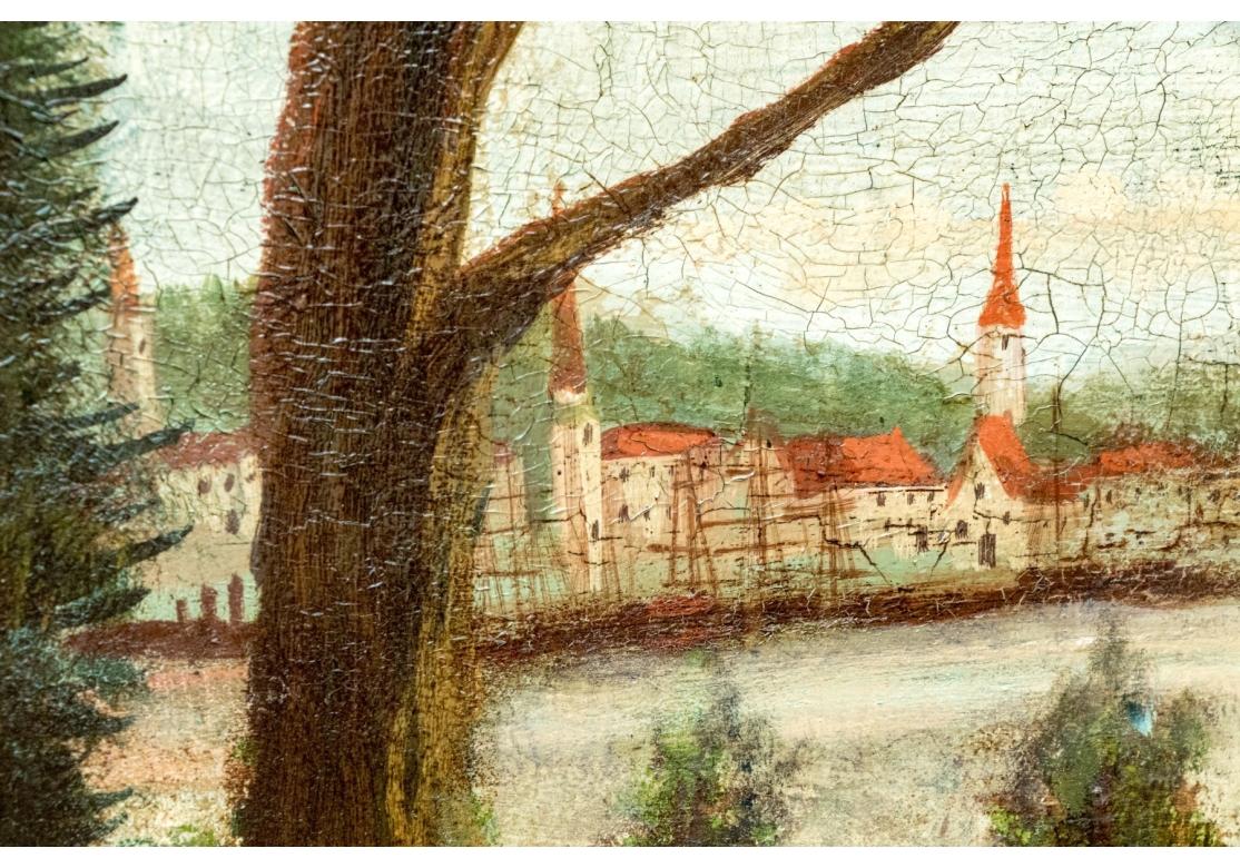 Antiguo biombo pintado 
