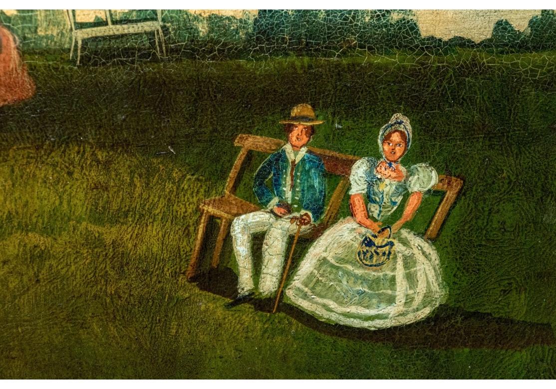Antiguo biombo pintado 