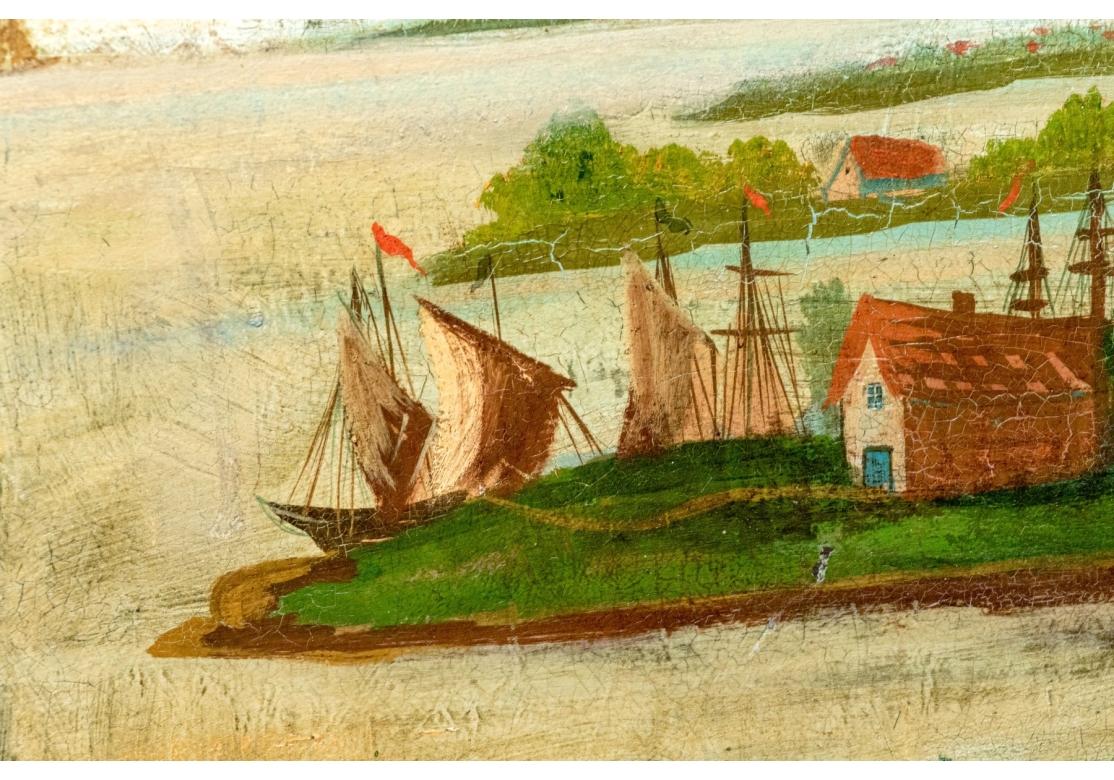 Antiguo biombo pintado 
