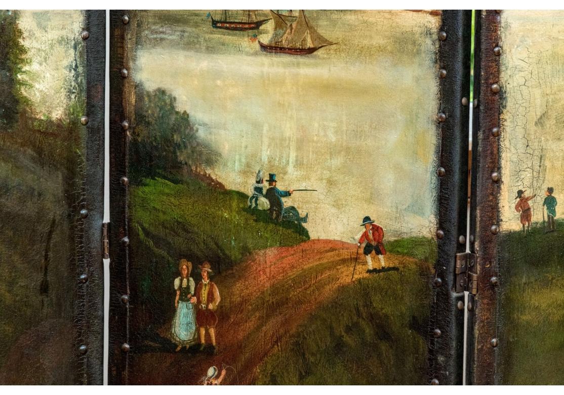 Antiguo biombo pintado 