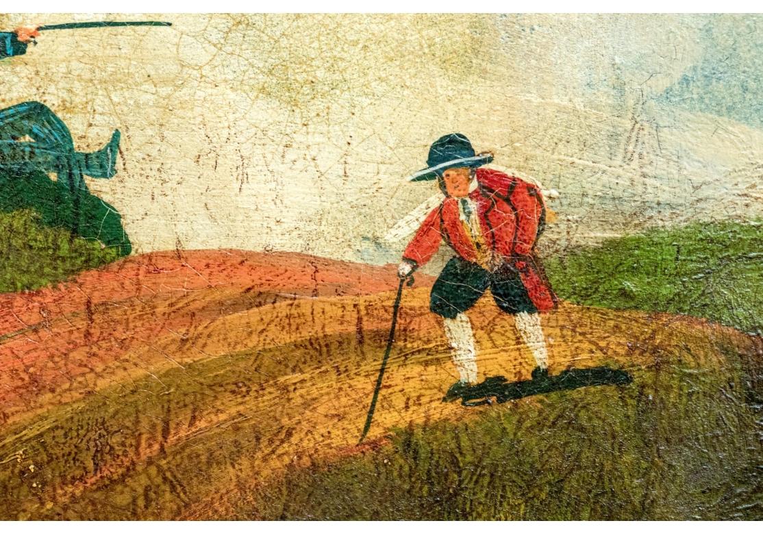 Antiguo biombo pintado 