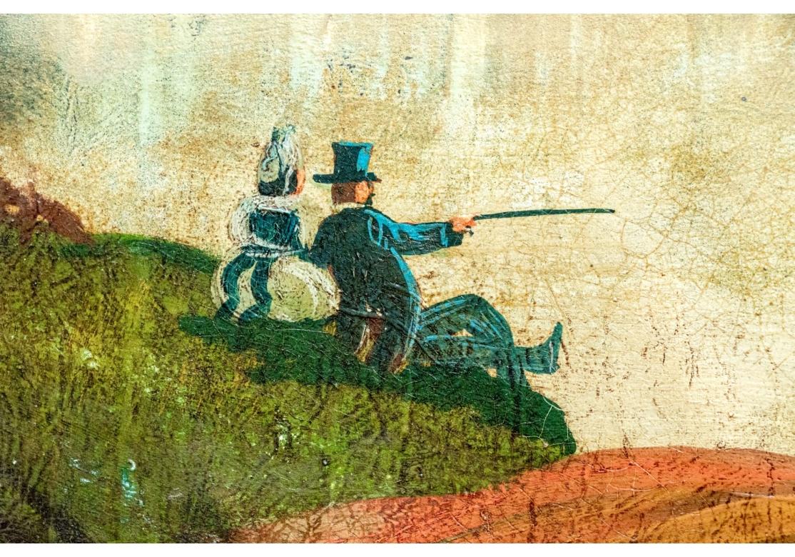 Antiguo biombo pintado 