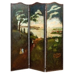 Antique “Old New York” Painted Screen - Restoration Project