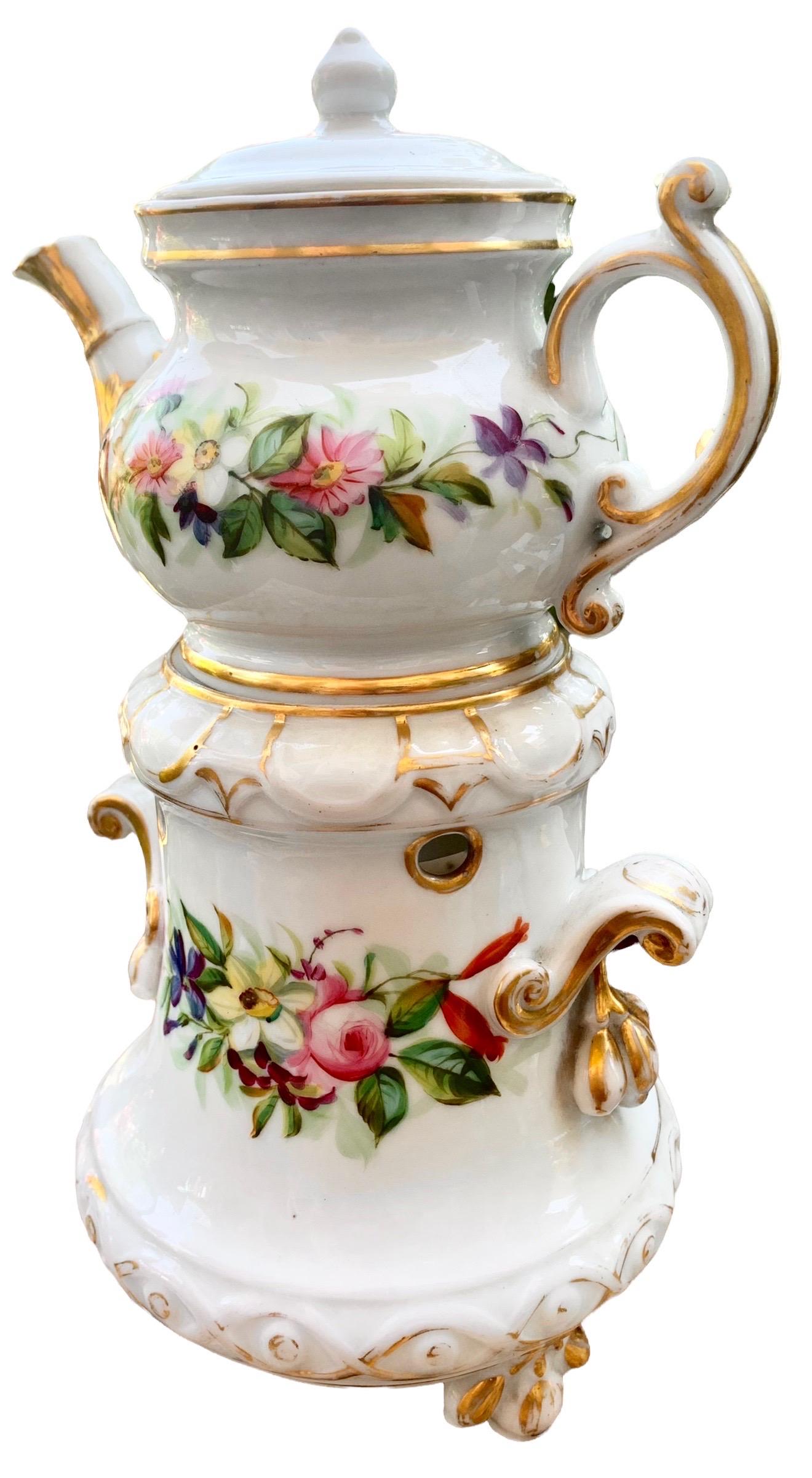 Late 19th Century Antique French Porcelain Veilleuse