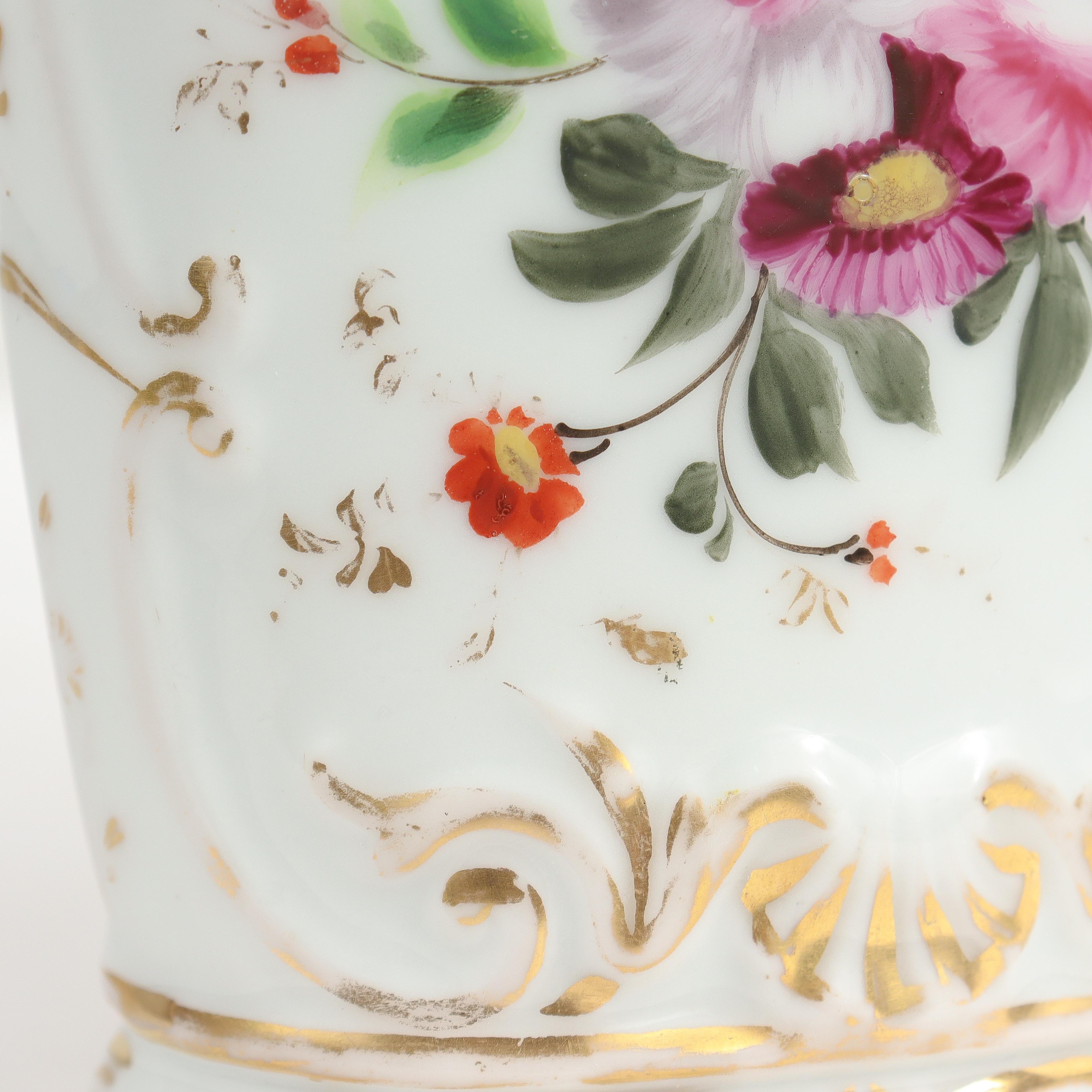 Antike Old Paris oder Vieux Paris Porzellan Fächerförmige Vase im Angebot 10