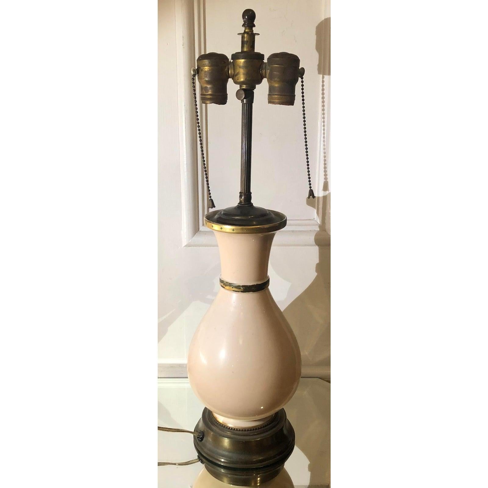 Antike Old Pariser Porzellanlampe im klassizistischen Stil, um 1850 (Neoklassisch) im Angebot