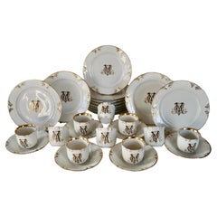 Antique Old Paris Porcelain - Porcelaine de Paris Pastry Plates and Cups