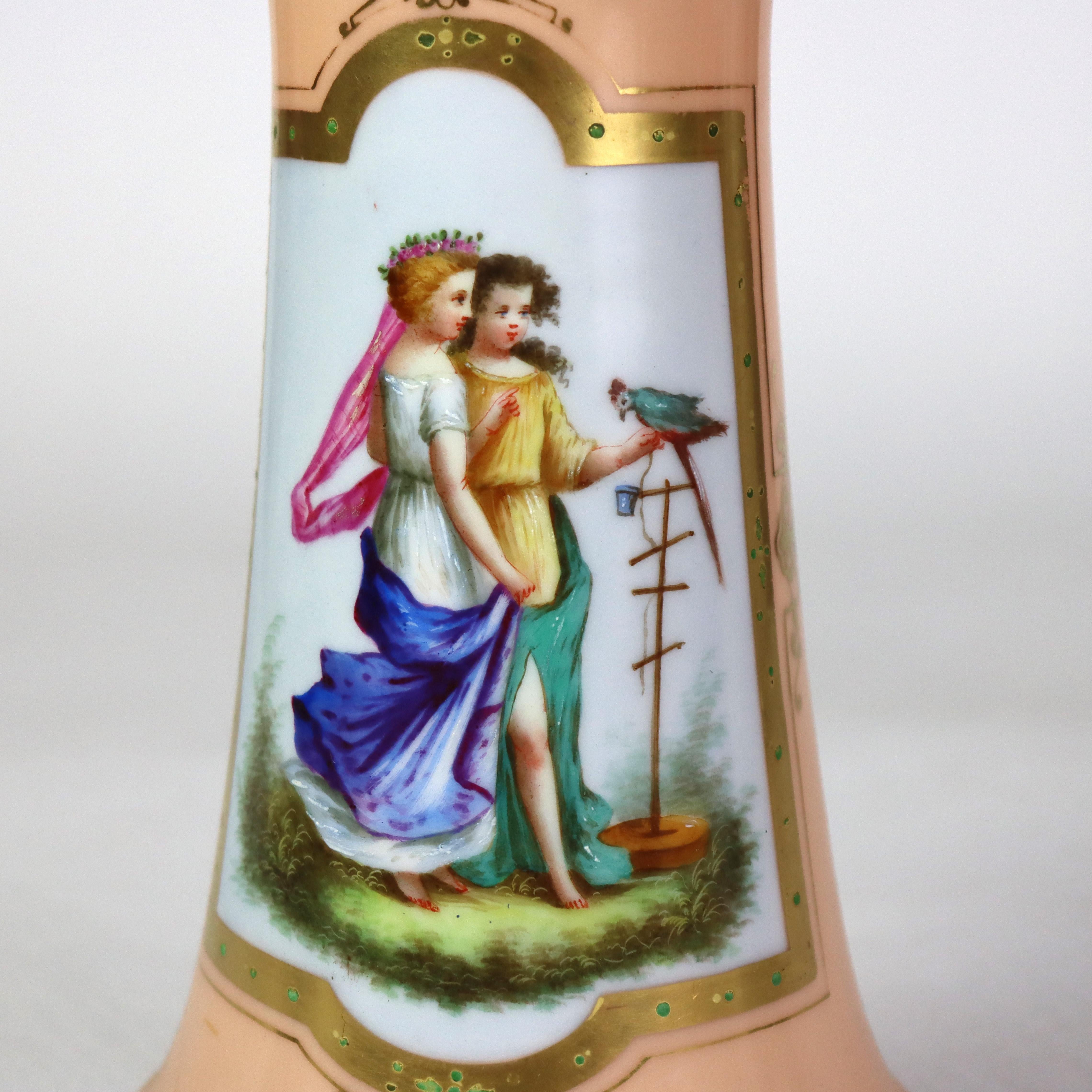 Antiguo Jarrón Retrato de Porcelana Old Paris C1880.    
Medidas: 10,25
