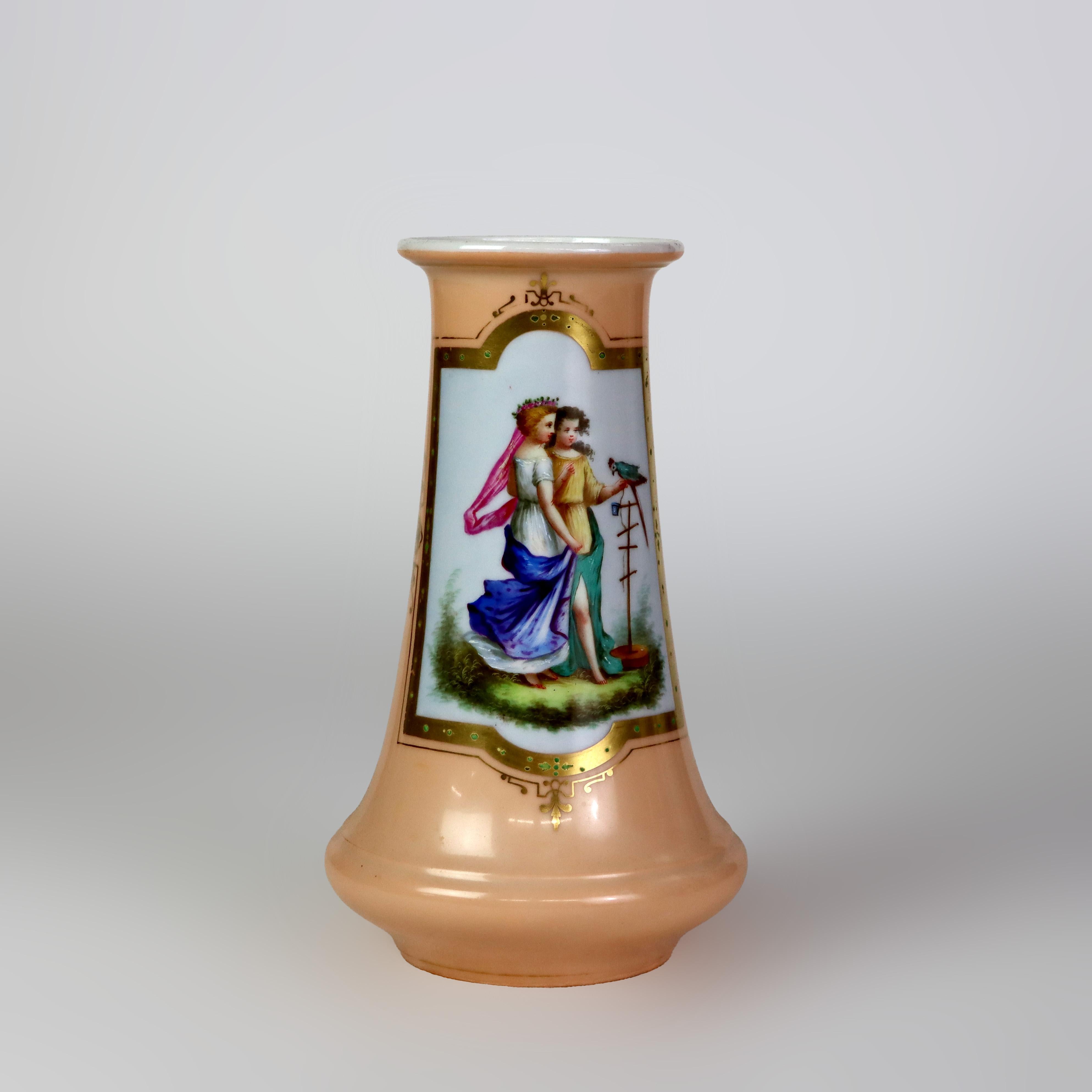 Antiguo Jarrón Retrato de Porcelana Old Paris C1880 en Bueno estado para la venta en Big Flats, NY
